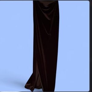 Vintage Y2K Rave City Double Side Slit Stretch Velvet Skirt 🖤🌌✨